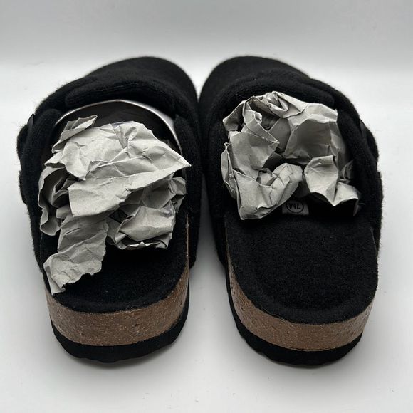 CUSHIONAIRE Womens Clog 7 BLACK WOOL - Picture 4 of 7